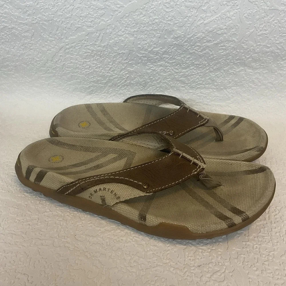 Dr. Martens Brown and Tan Men's Flip-Flops